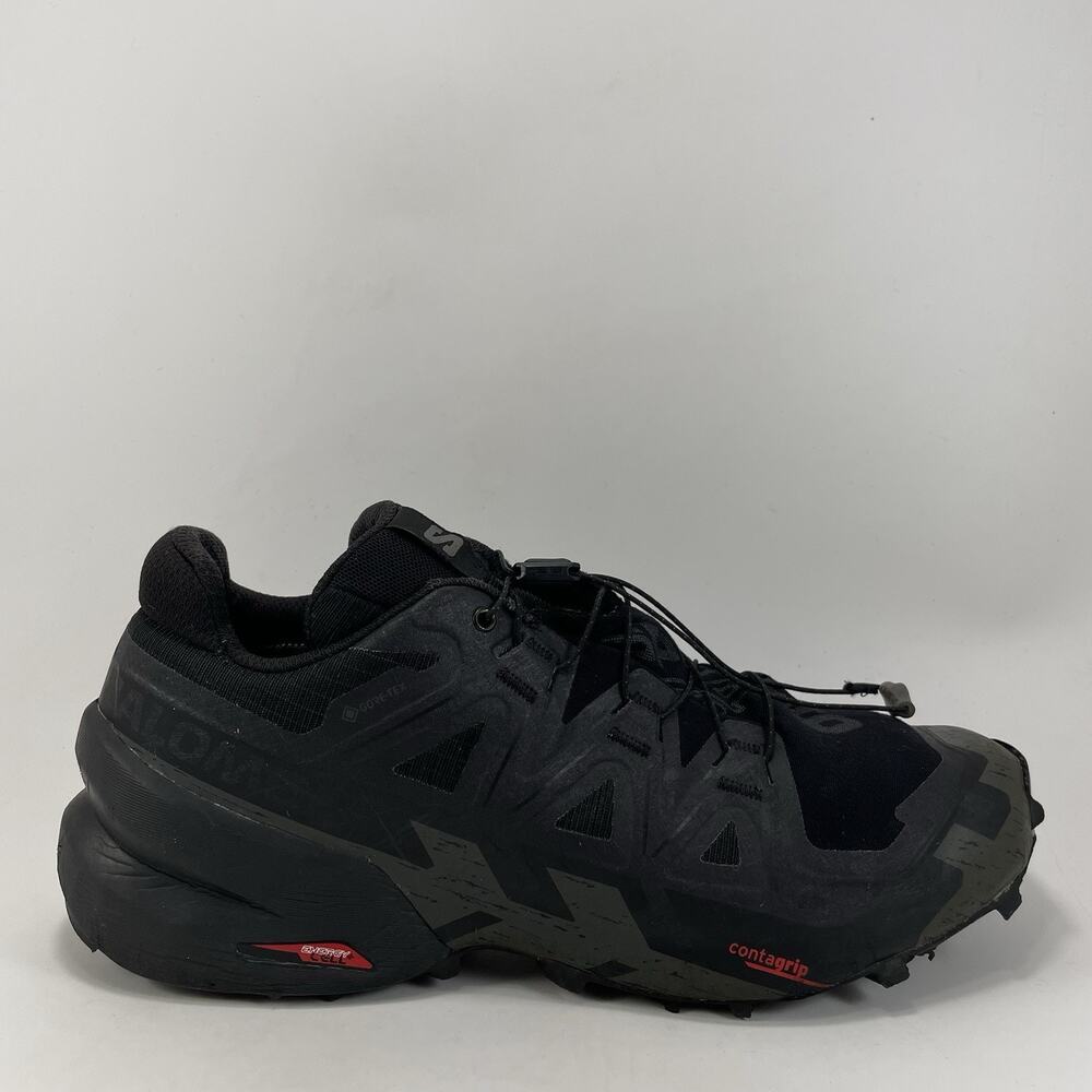Salomon Speedcross 6 Gore-Tex Trail Running Shoes Mens Size 8.5 Black/Phantom